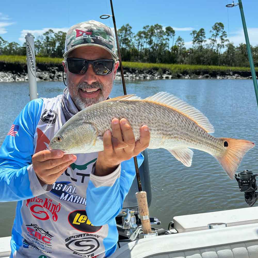 A slot red caught today with Captain Patrick Kelly