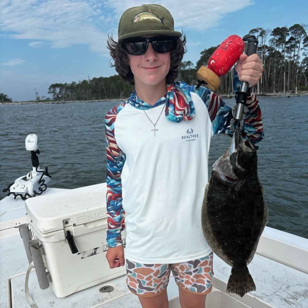 A nice flounder caught yesterday with Captain Patrick Kelly