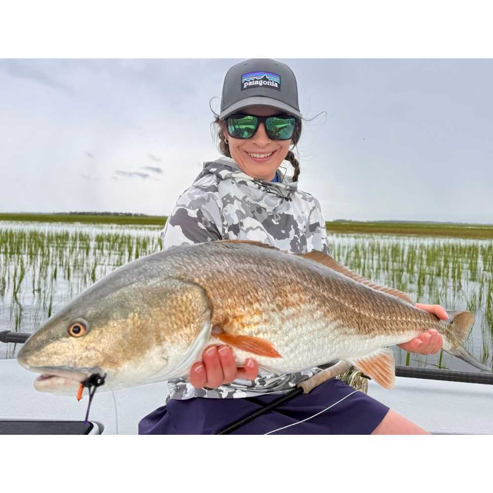 A nice tailing redfish caught with Captain Tuck Scott 