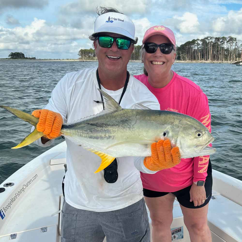 A jack caught this week with Captain Patrick Kelly