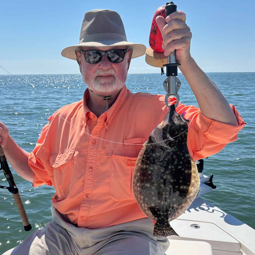 A legal flounder caught this week with Captain Patrick Kelly 