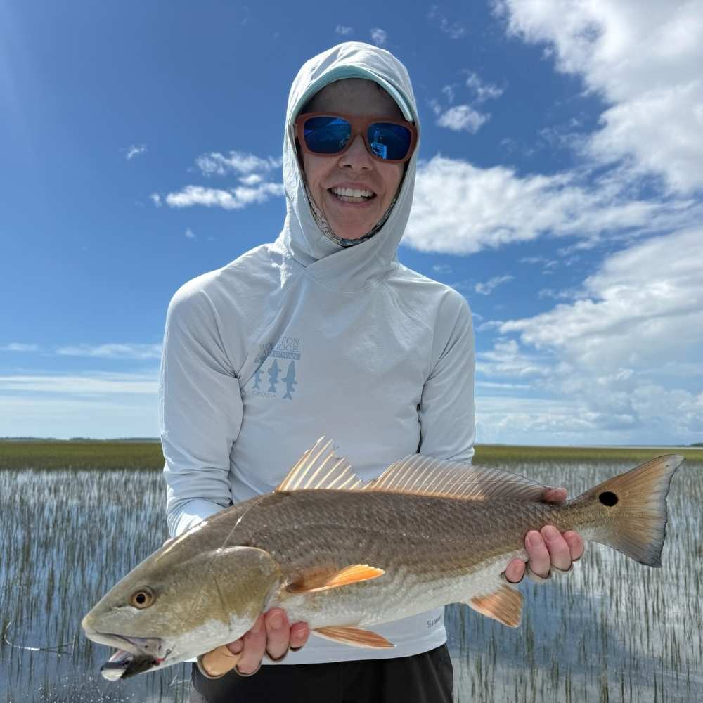 A high tide red caught with Captain Tuck Scott