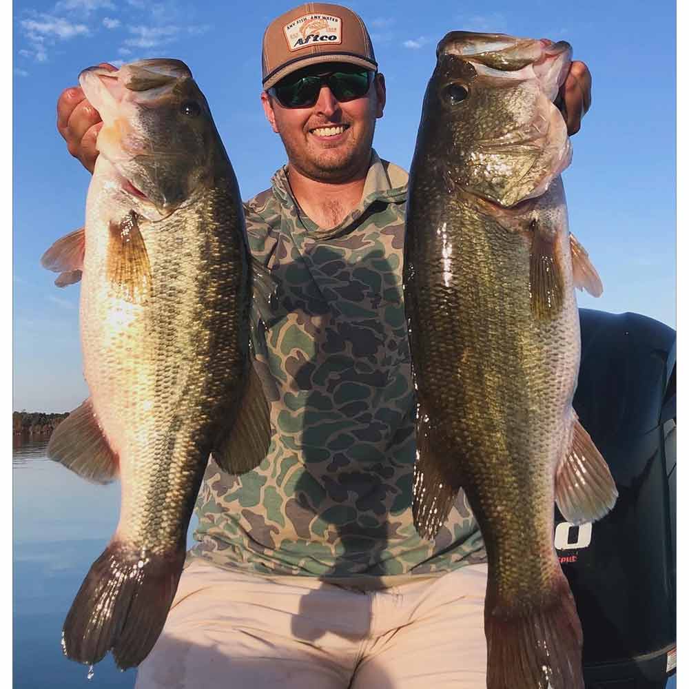 Jack Hoialmen with a pair of hawgs