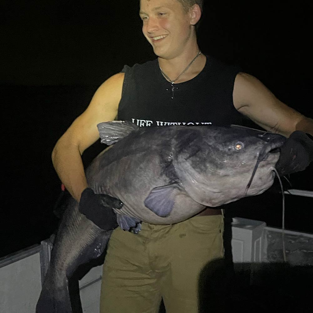 A 50-pounder caught at night with Captain Stevie English