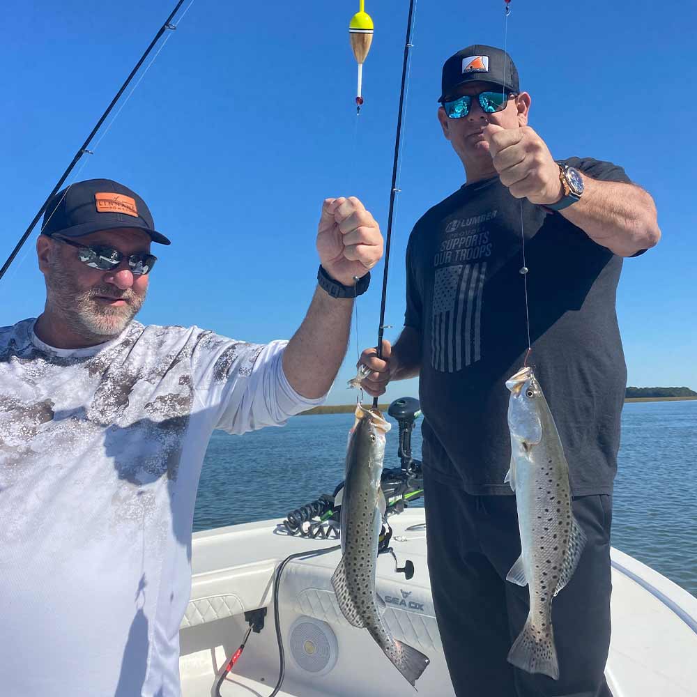 Catching trout under a float this week with Captain Addison Rupert