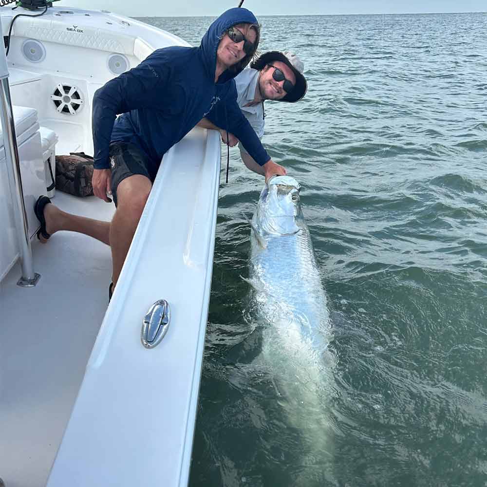 Captain Addison Rupert brings a nice one to the boat