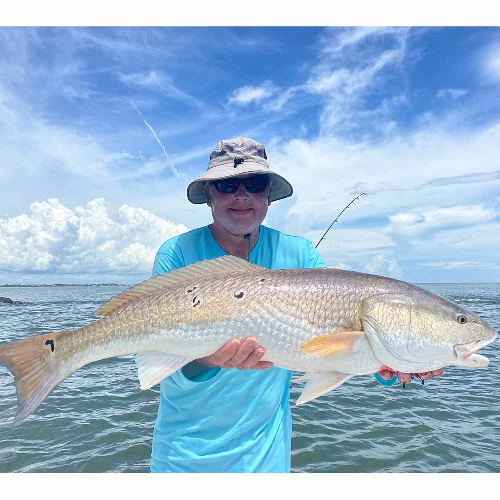A jumbo caught at the jetties with Captain Addison Rupert