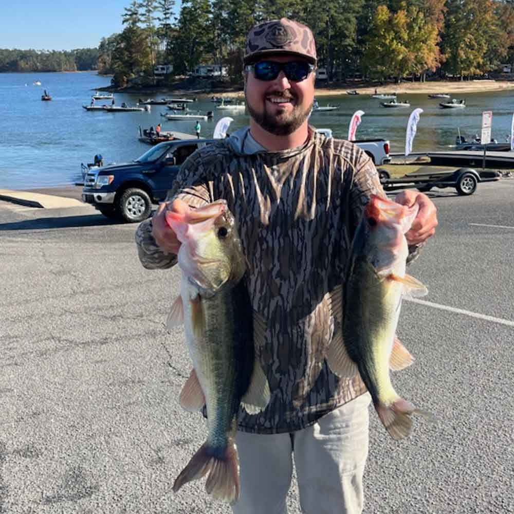 Josh Rockefeller with a couple of good tournament fish