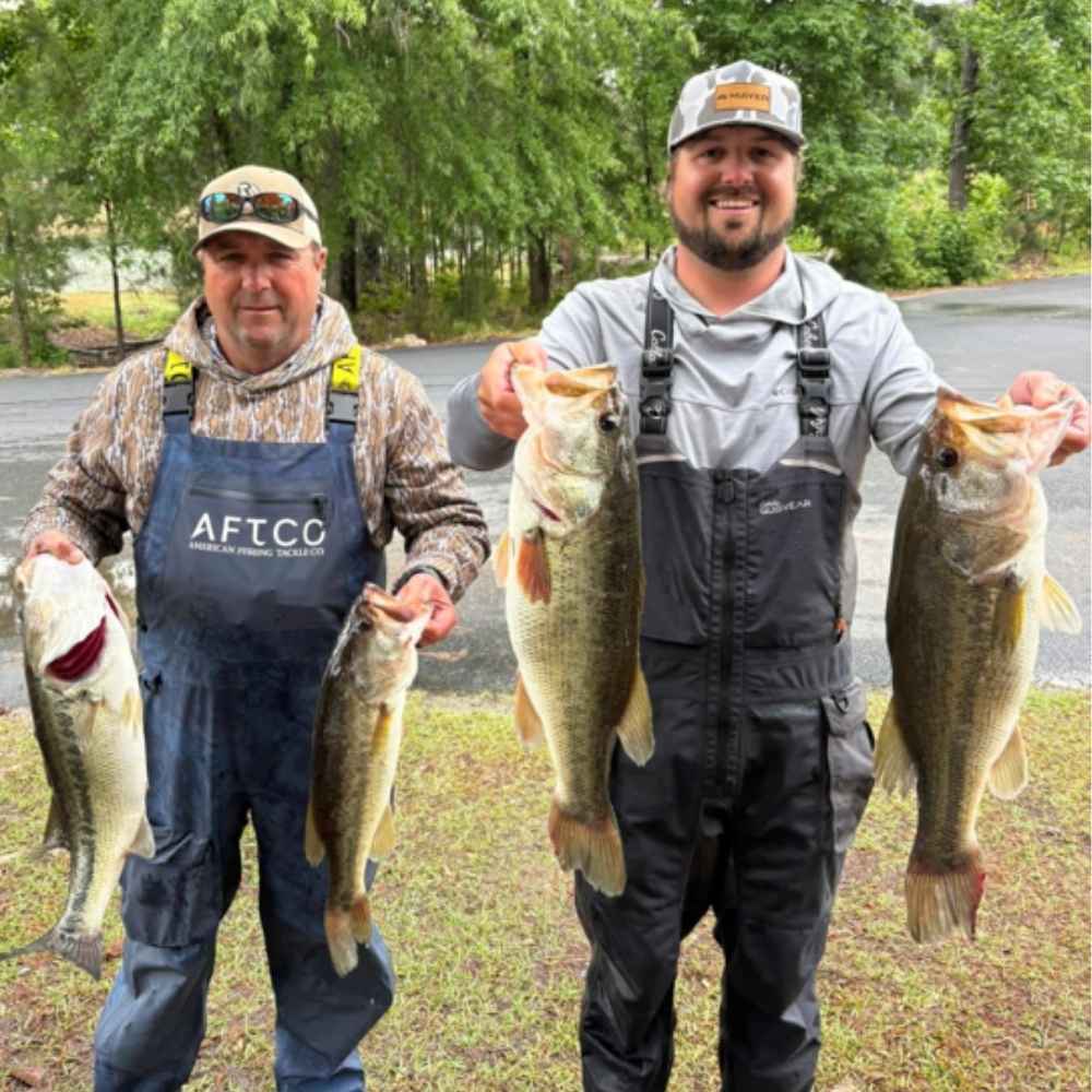 Father and son with a weighty bag