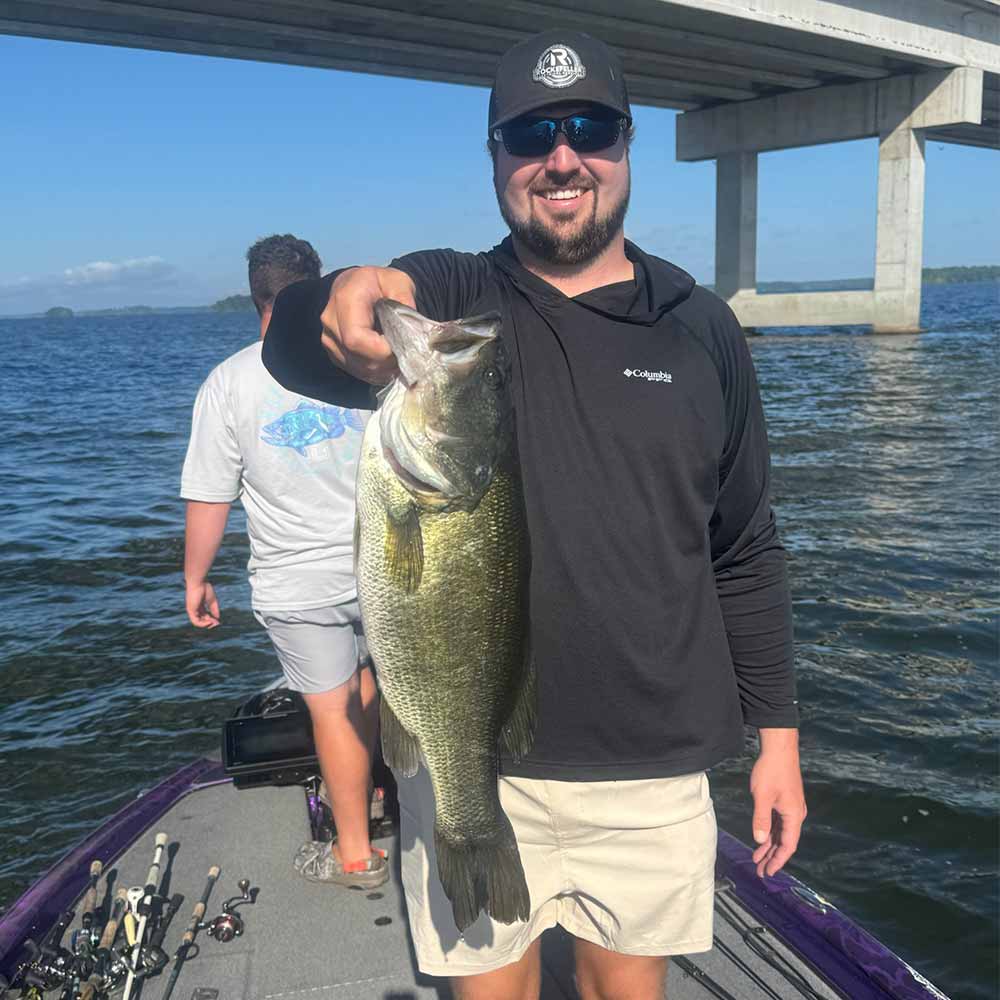 Guide Josh Rockefeller with a nice bridge fish