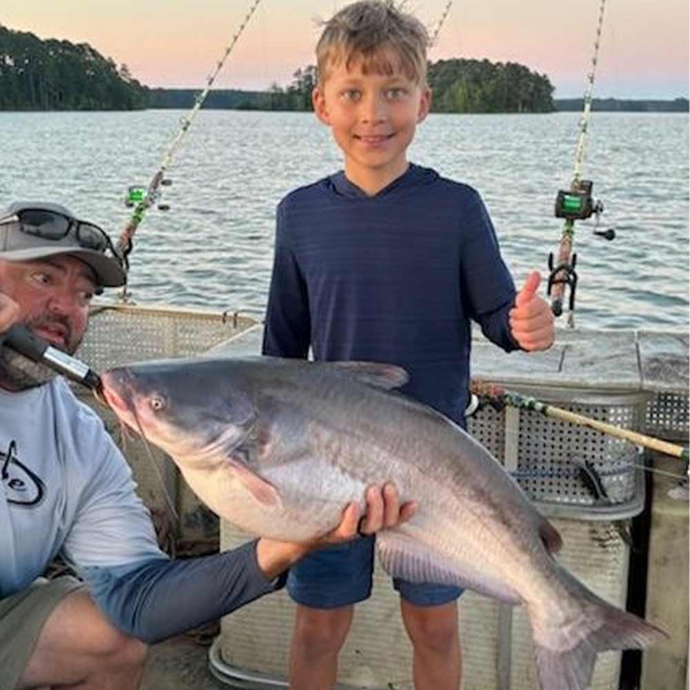 Hudson Gawler caught this monster blue with Captain Chris Simpson