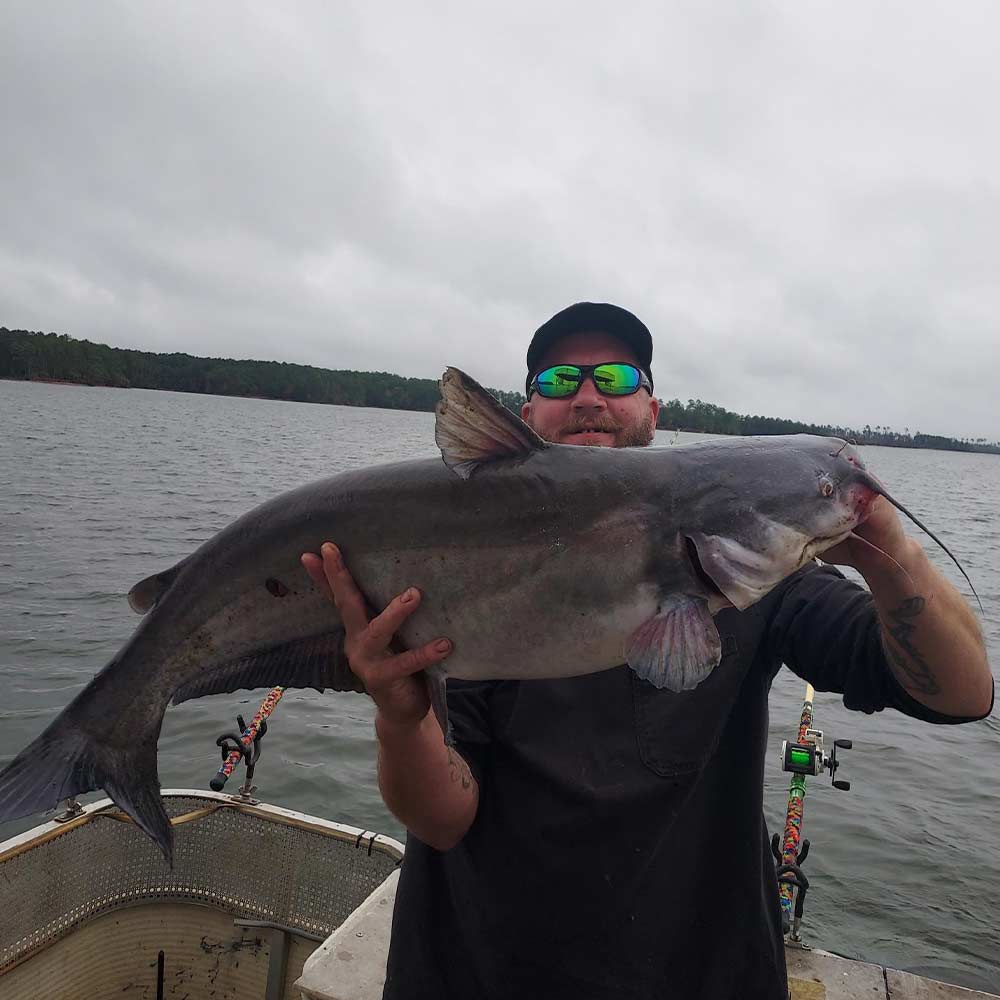 A bruiser blue caught wiht Captain Chris Simpson