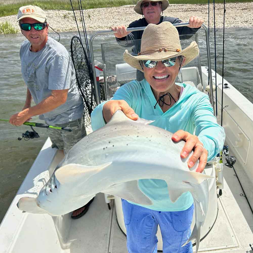 A bonnethead caught Tuesday with Captain Ron Davis, Jr. 