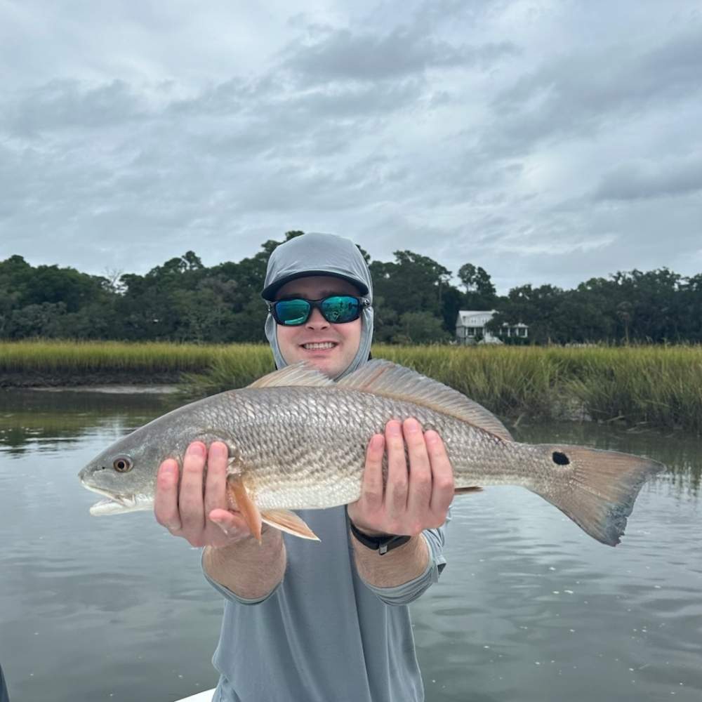 A good creek red caught with Captain Ron Davis, Jr. 