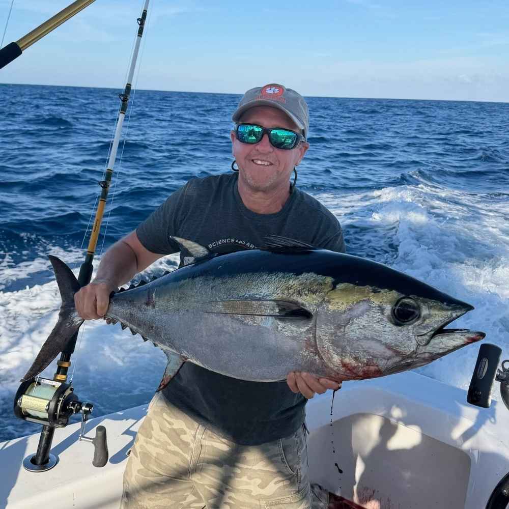 Captain Ron Davis with a big blackfin
