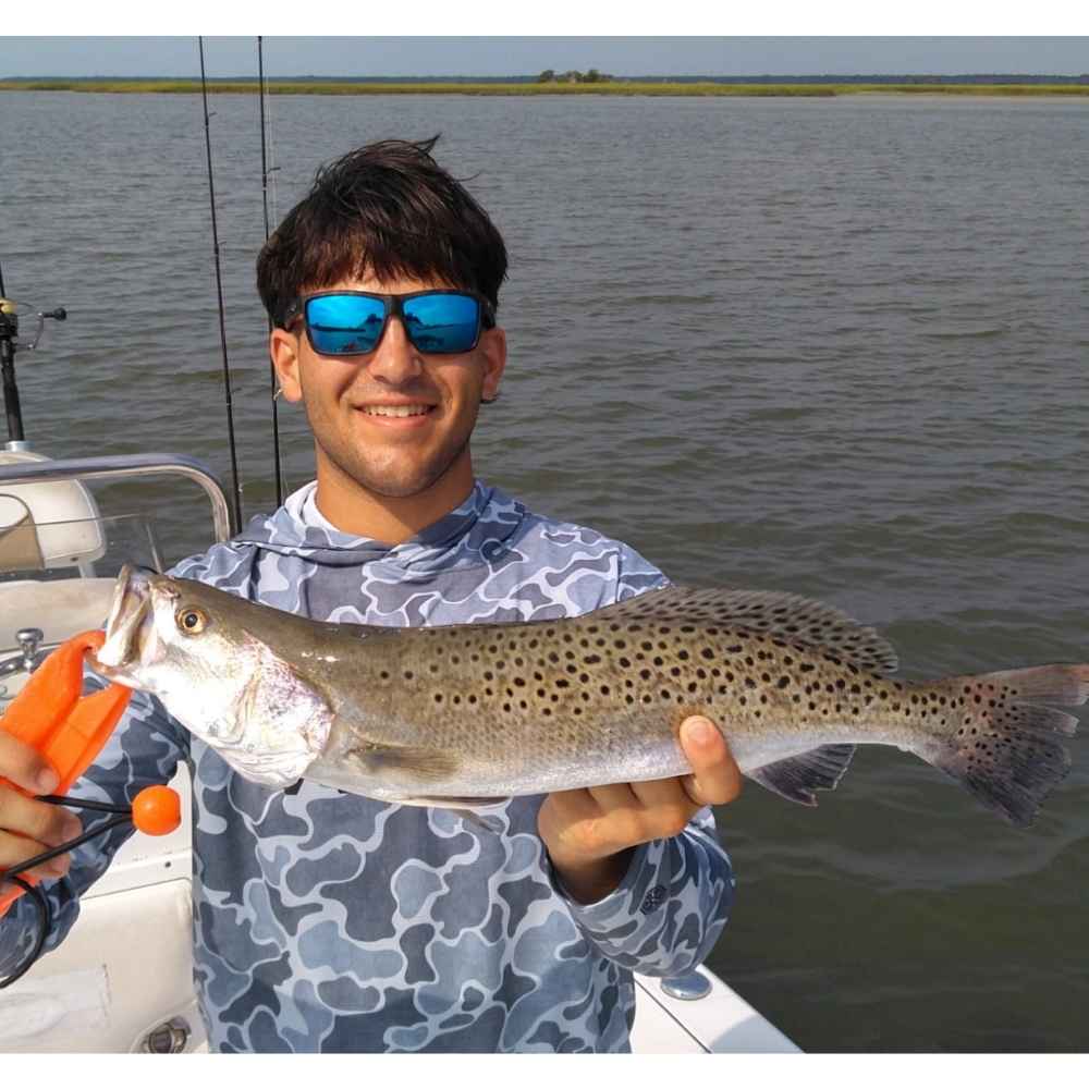 A better trout caught with Captain Greg Holmes 