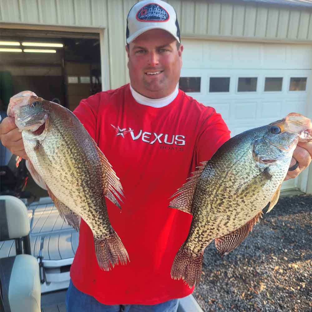 Captain Roland Addy with a pair of slabs