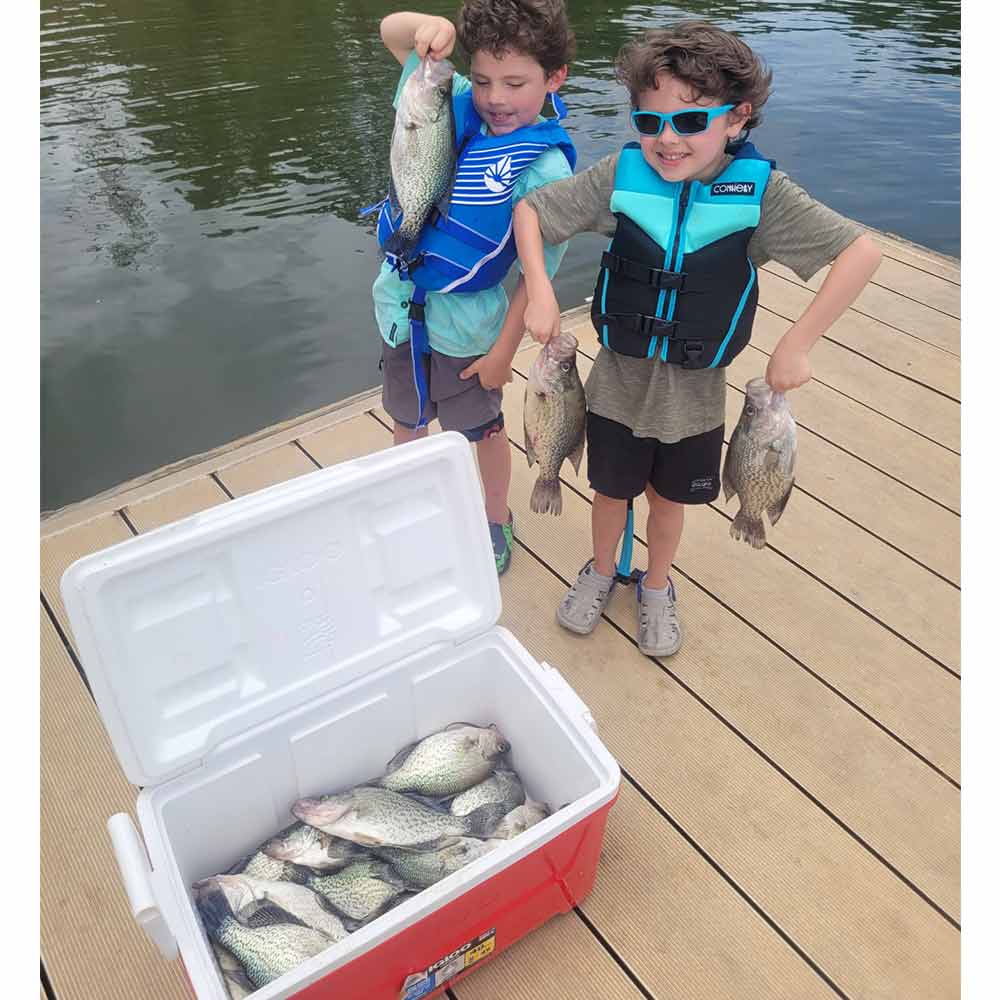 Happy anglers with Captain Roland Addy