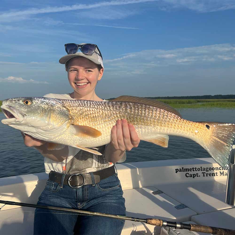 A beautiful redfish caught with Captain Trent Malphrus
