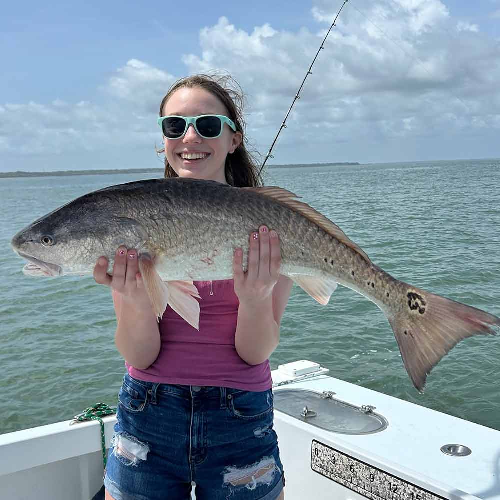 A nice red drum caught with Captain Kai Williams 