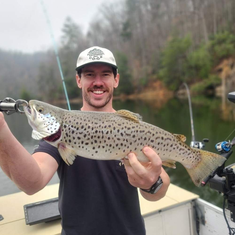 A beautiful brown caught this week with Guide Casey Jones