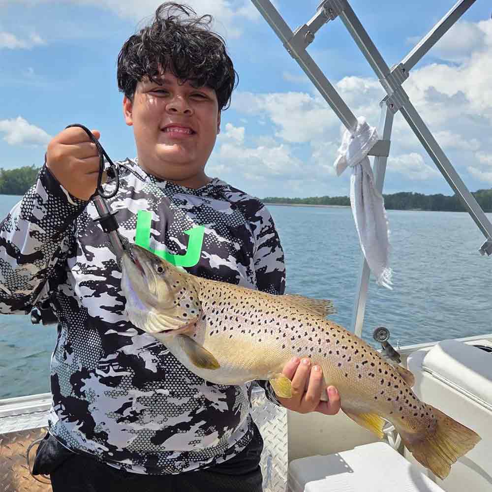 A monster brown caught this week with Guide Sam Jones