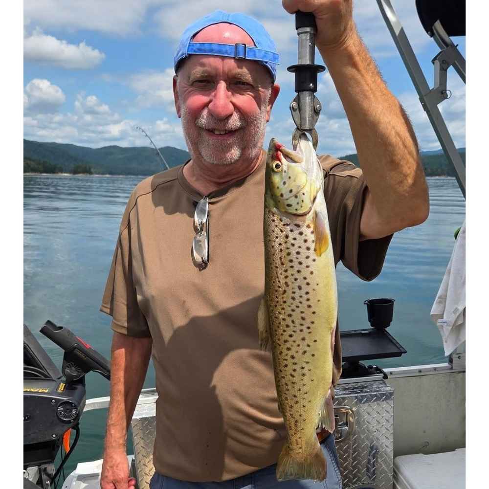 A brown caught recently with Jocassee Charters