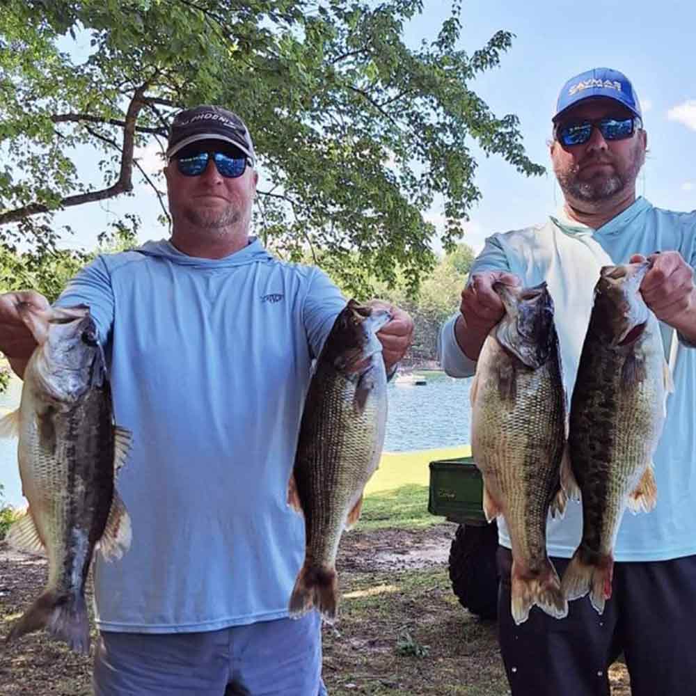 Joe Anders and Greg Glouse with a winning sack