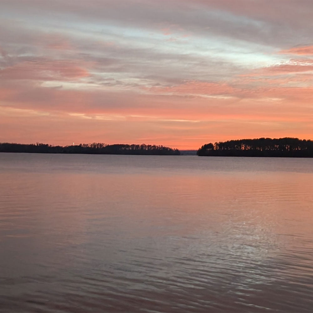 A Keowee morning, courtesy of Guide Charles Townson