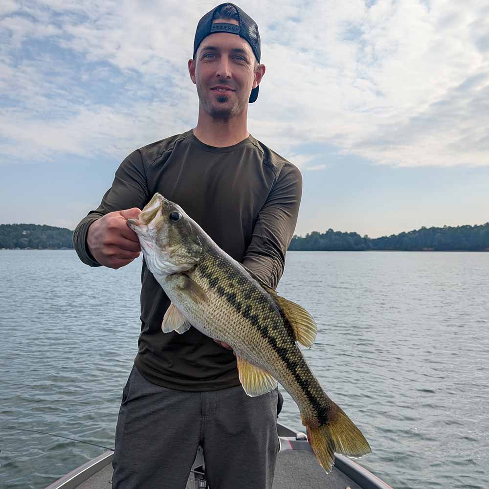 Caught yesterday on a drop shotted flat nose minnow 50 feet deep over an old road bed - with Guide Charles Townson 