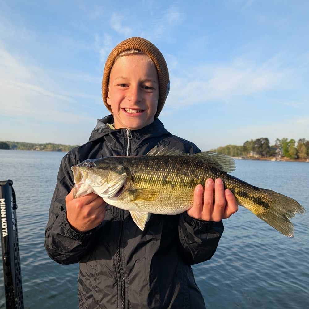 A nice spotted bass caught this week with Guide Charles Townson