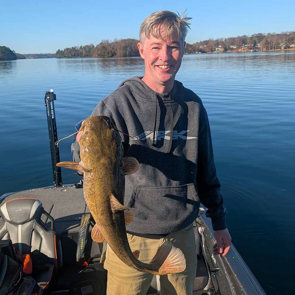 This flathead was caught in 70 feet of water this week with Guide Charles Townson