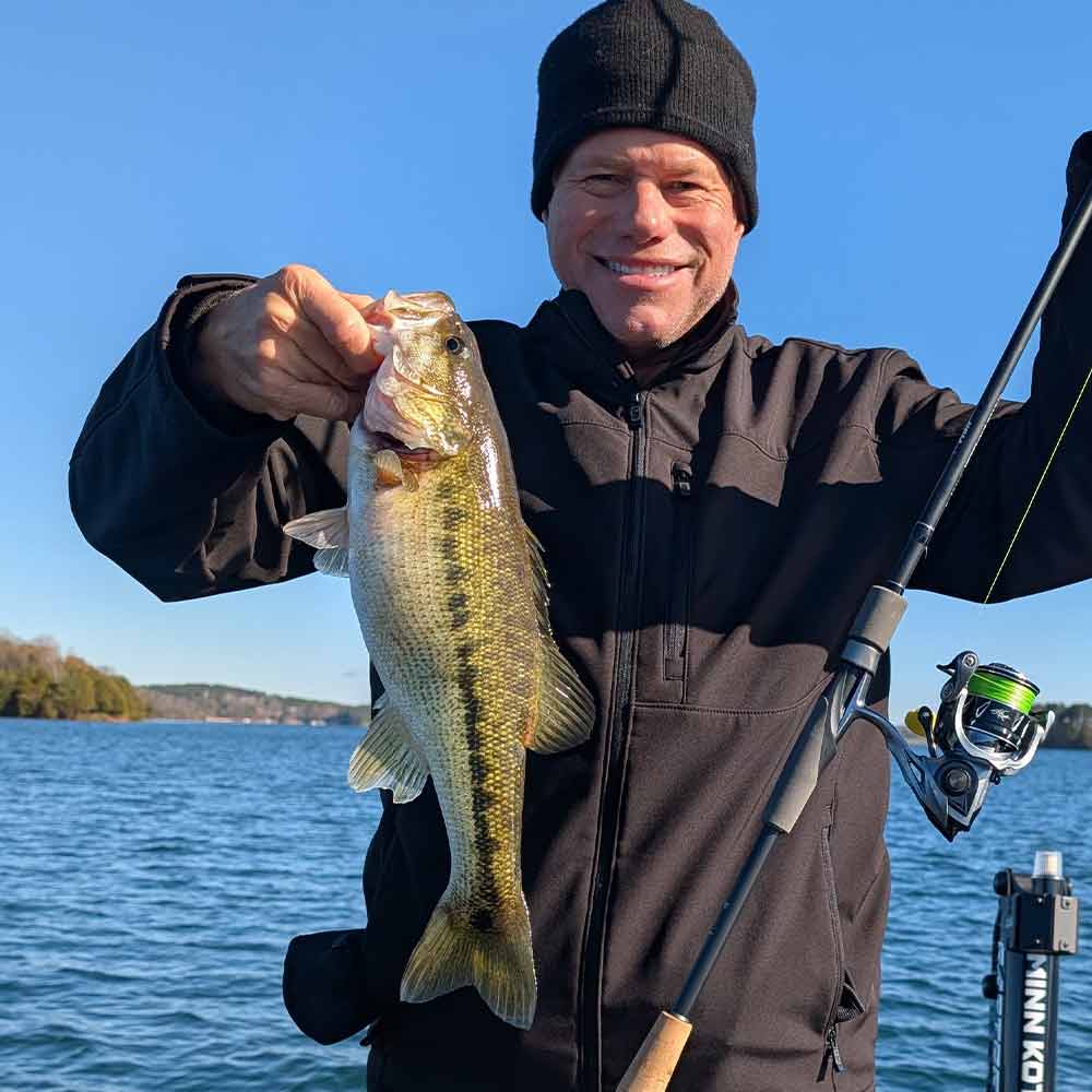 Caught on a drop shot today with Guide Charles Townson