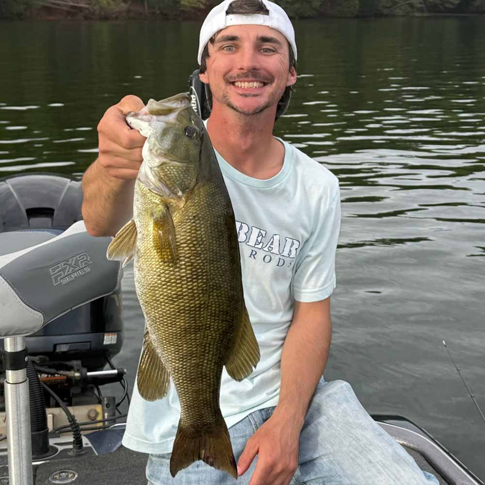 Hunter Enlow with a nice smallmouth