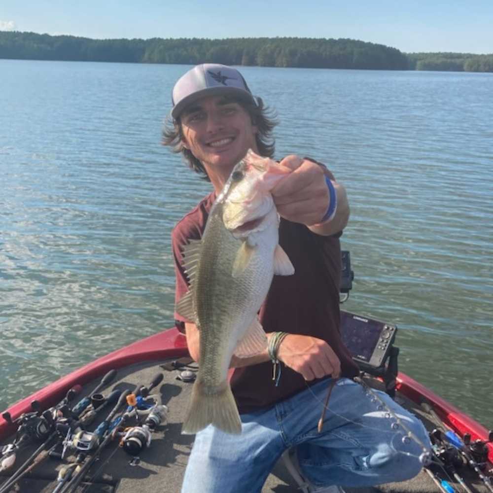 Hunter Enlow with a hungry Monticello bass
