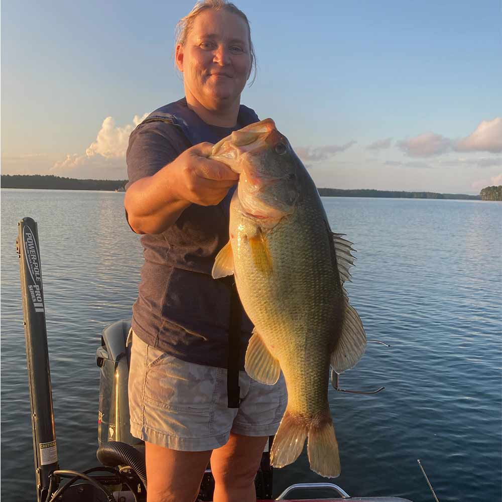 Eric's wife with a Monticello hawg