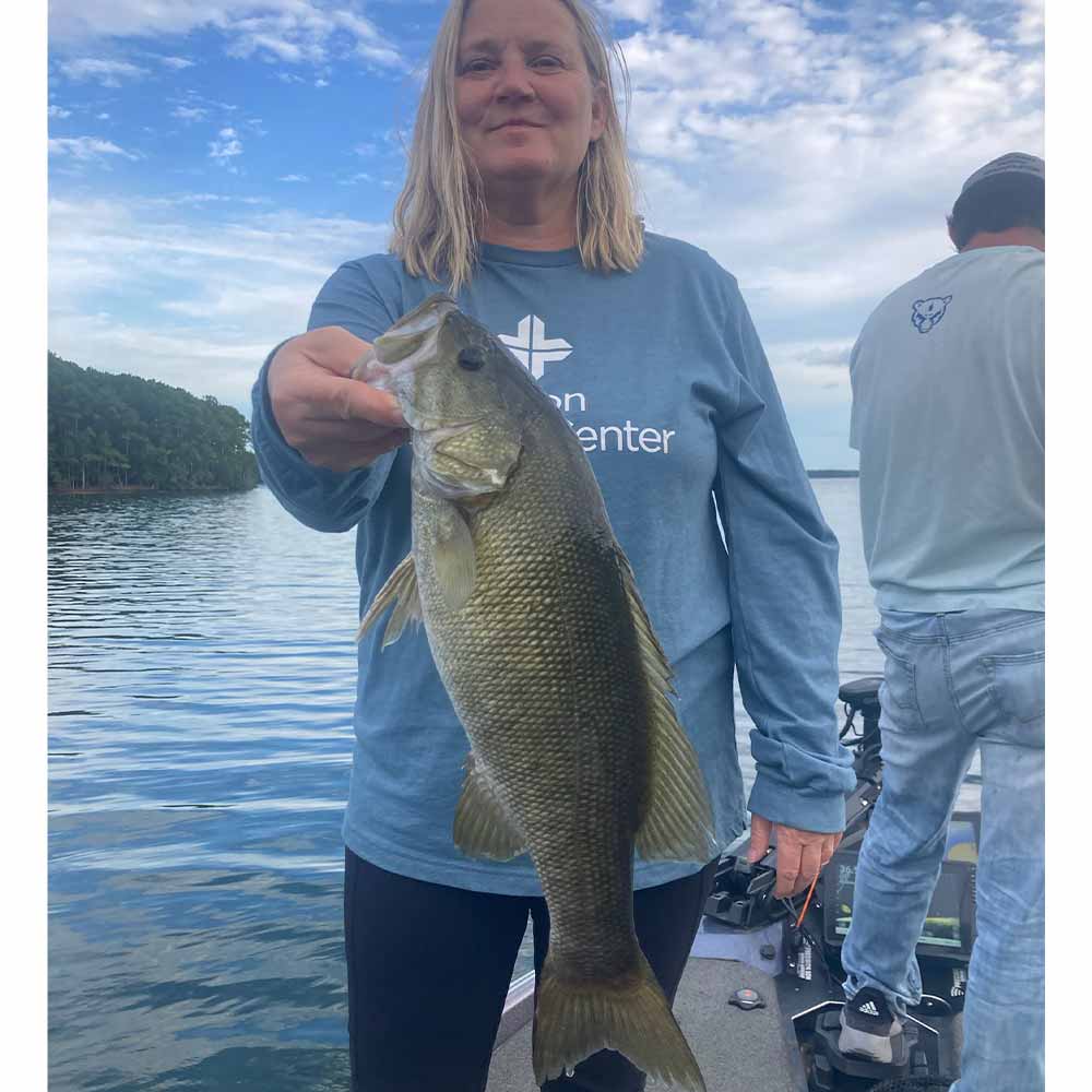 Mrs. Enlow with a nice smallmouth