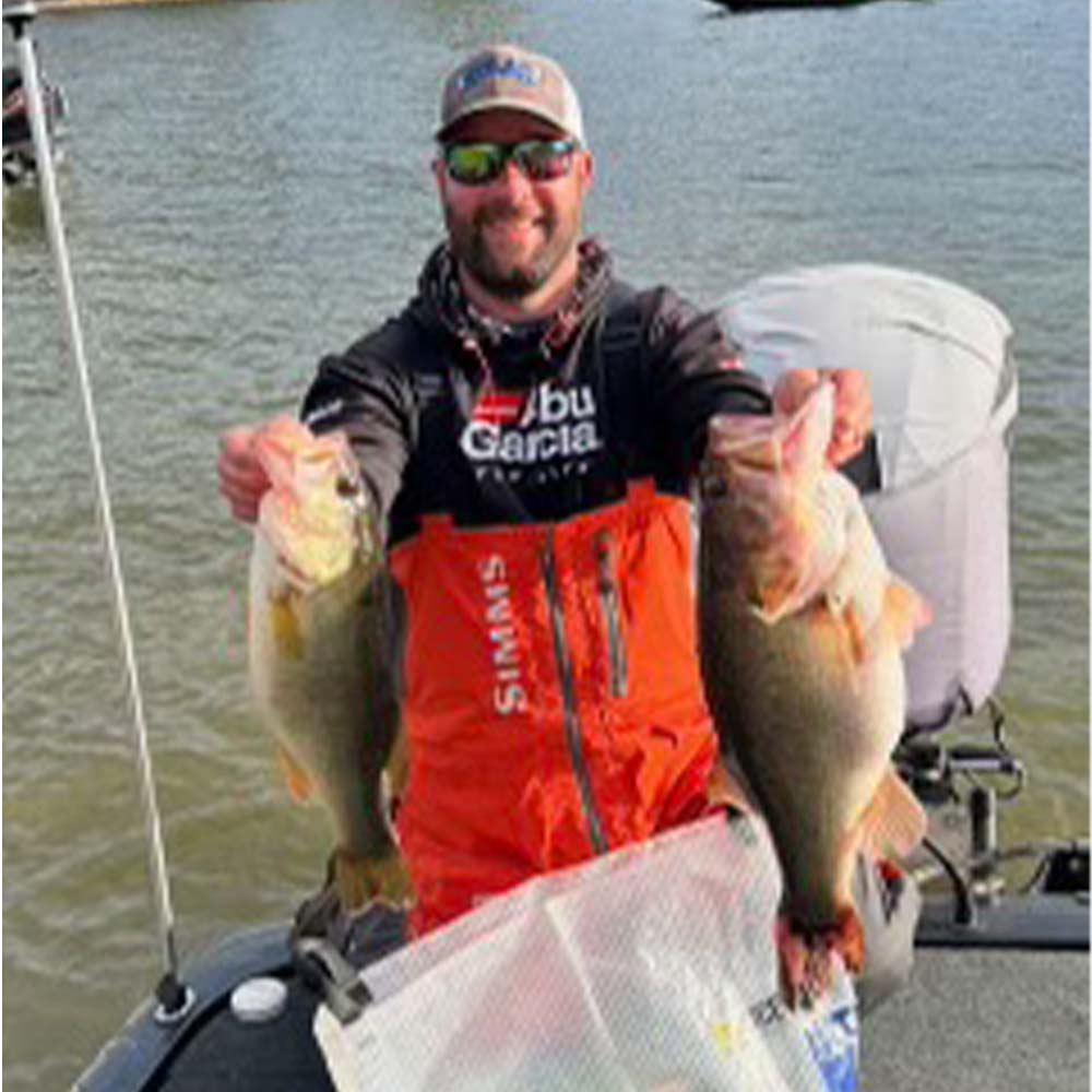 Andy Wicker with a tournament giant