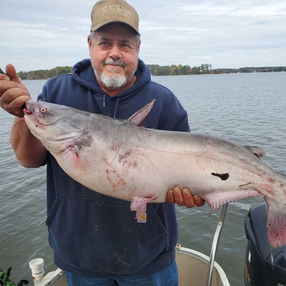 Captain William Attaway with a good Murray blue Sunday