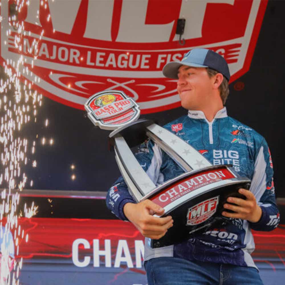 Drew Gill celebrates his MLF win