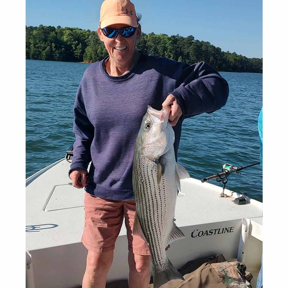 A good striper caught this week with Guide Luke Wilson 