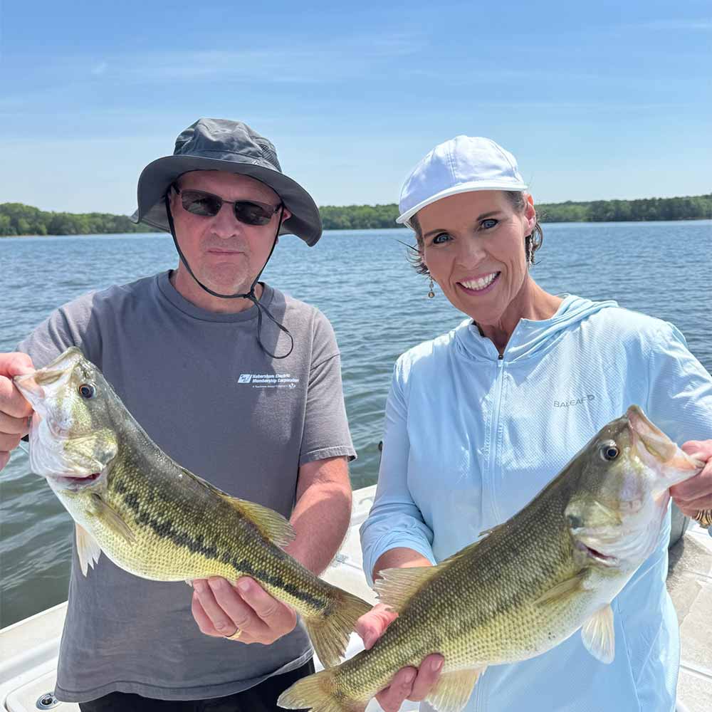 A nice pair of bass caught this week with Guide Jerry Kotal