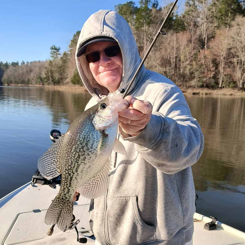 Guide Wendell Wilson with a nice Russell crappie this week