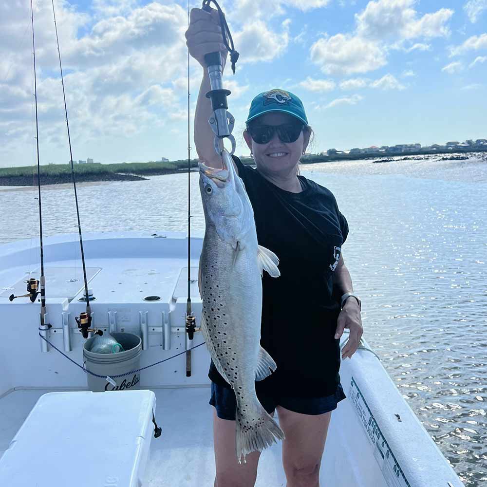 A beautiful trout caught this week with Captain Tom Cushman