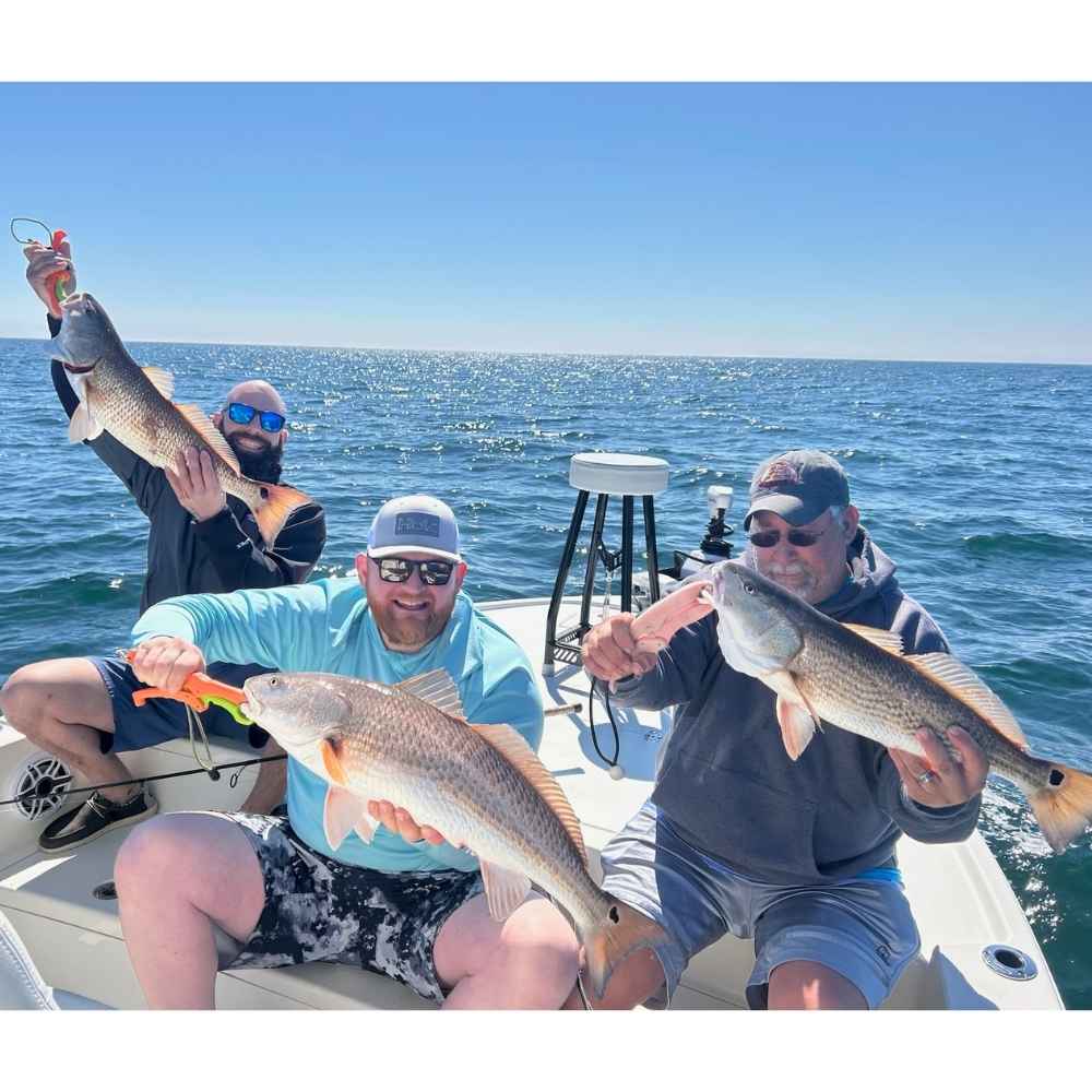 What happens when a school of reds comes through - with Captain Caleb Hartley