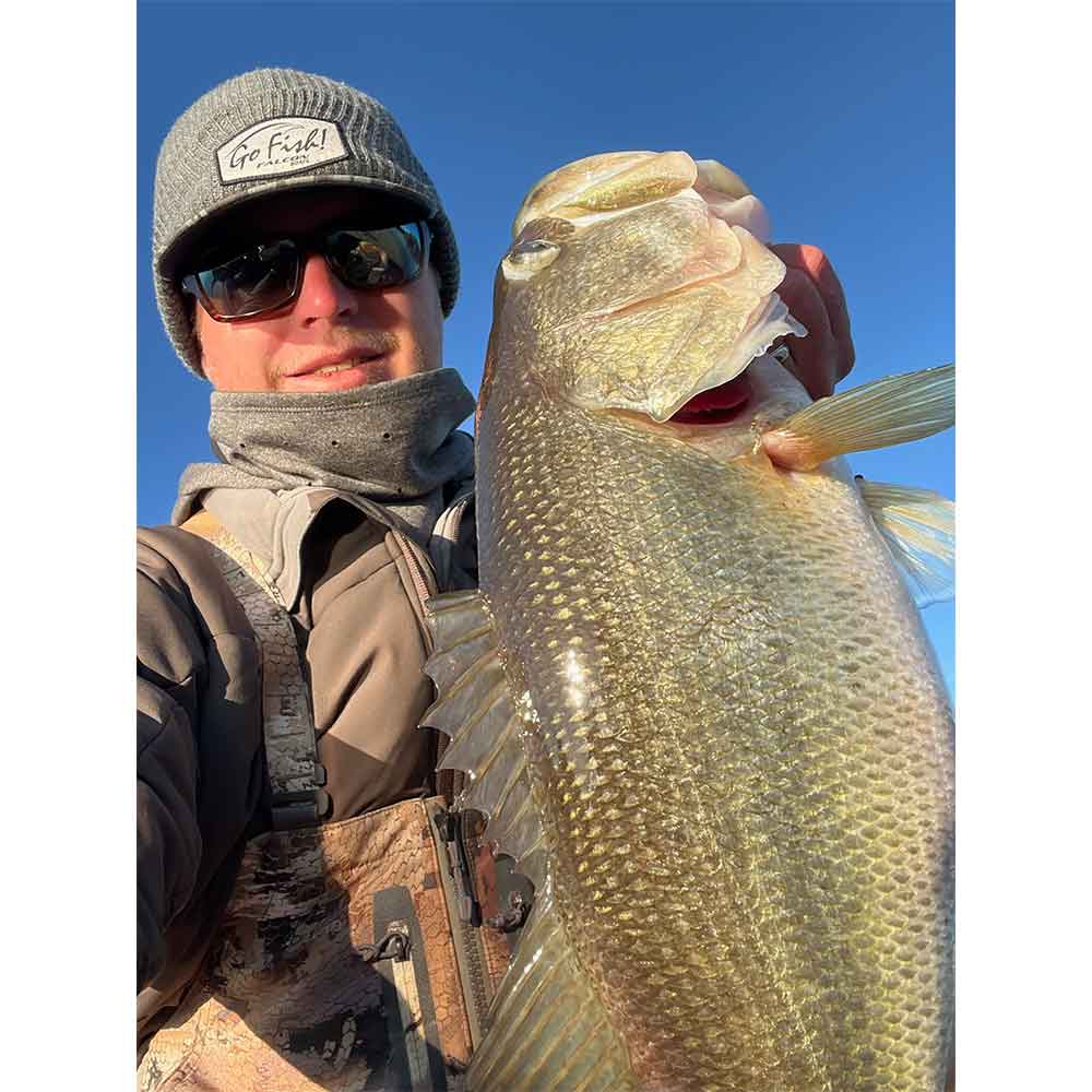 Captain Kyle Austin with a staging fish