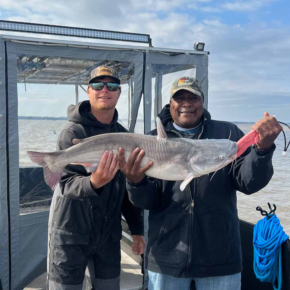 Captain Kyle Austin and a happy client