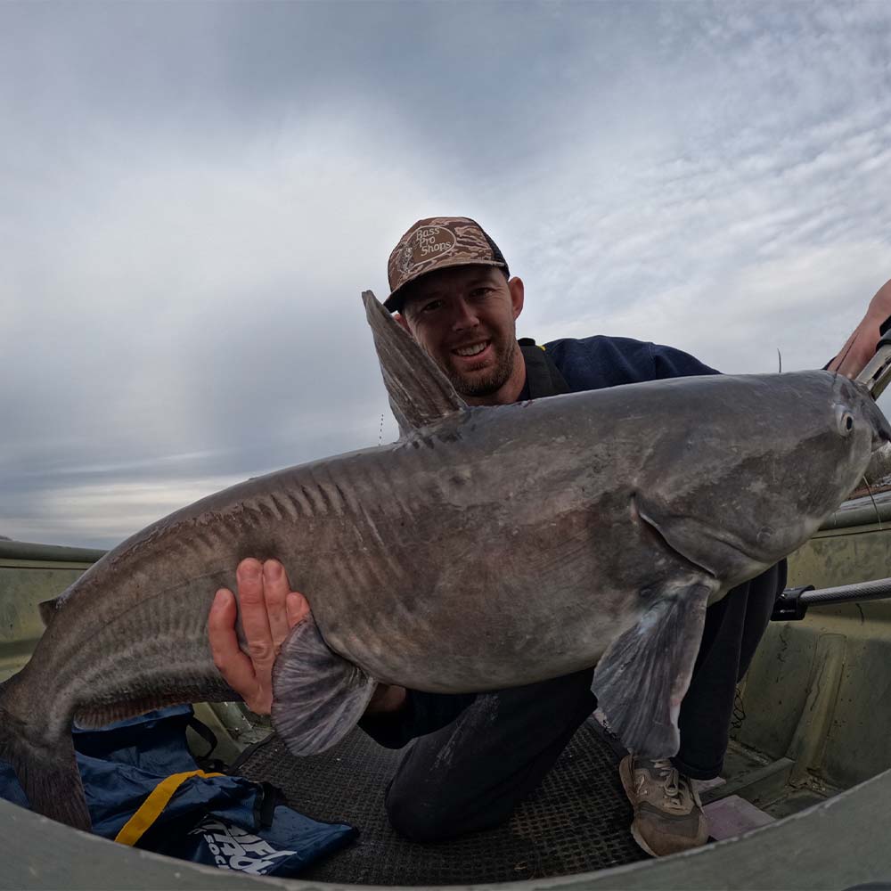 Jeff Taylor with a big creek blue