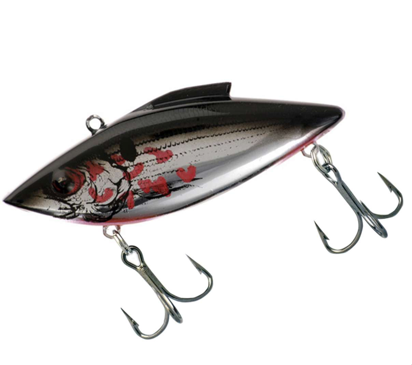 Tiny Trap Chrome Black Bleeding Shad 1/8 oz Tiny Trap Chrome Black Bleeding Shad 1/8 oz
