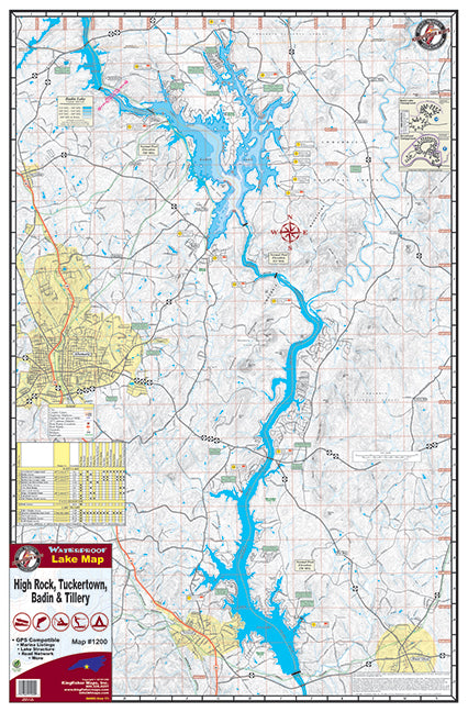Kingfisher North Carolina Lake Maps - Angler's Headquarters